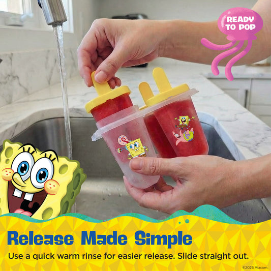 Nickelodeon SpongeBob Popsicle Molds - Reusable Ice Pop Mold Set