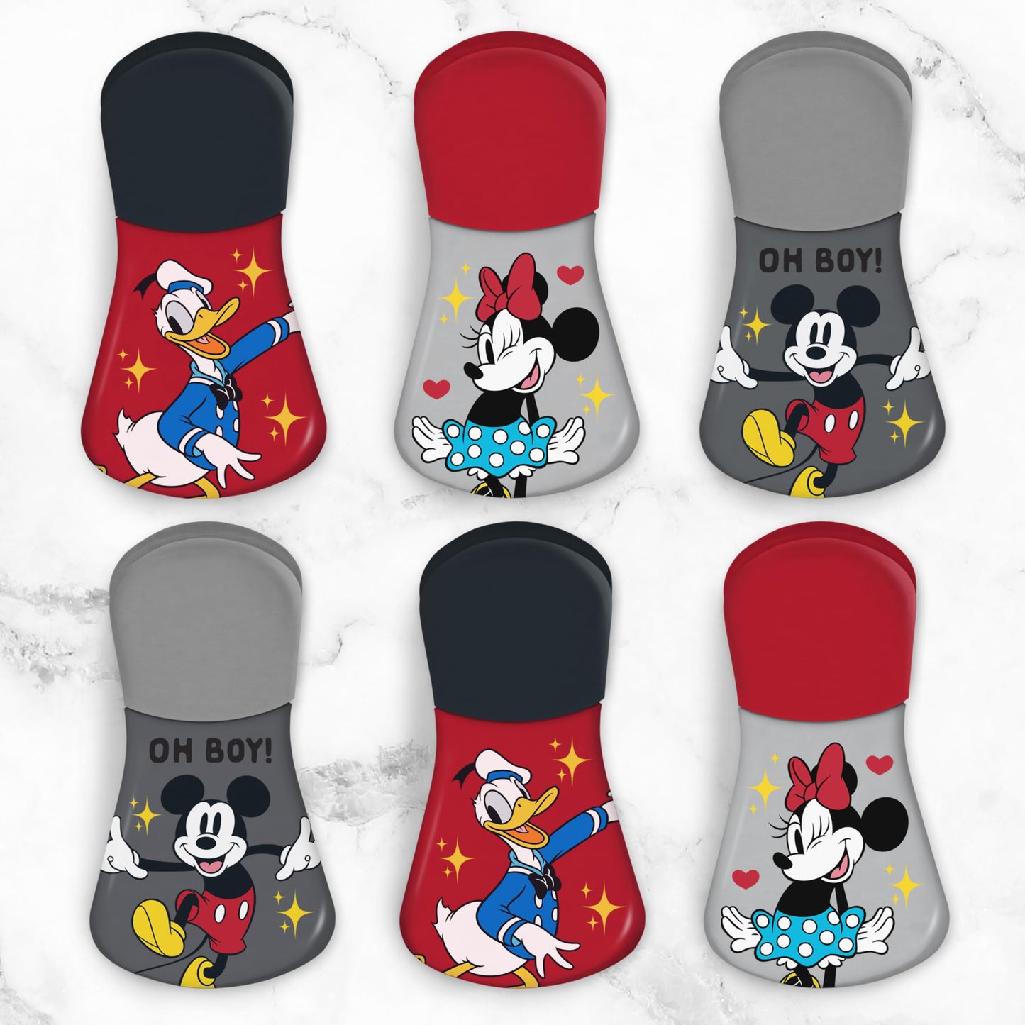 Disney Magnetic Bag Clips – 6 Pack for Pantry & Fridge