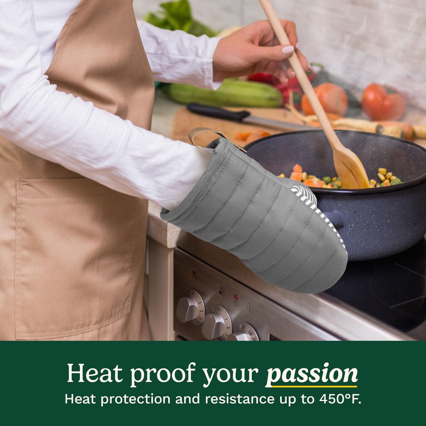 Cuisinart Horizon Mini Oven Mitts - Silicone Grip, 2 Pack