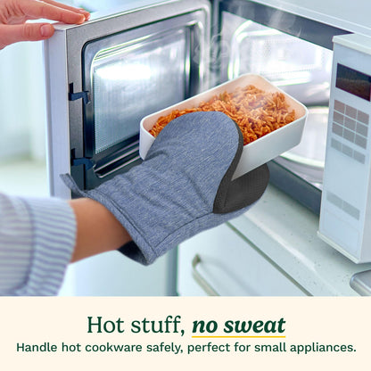 Cuisinart Chambray Mini Oven Mitts - Neoprene Grip, 2 Pack