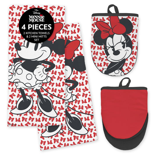 Disney Kitchen Towels & Mini Mitts Set - 4 Piece Bundle