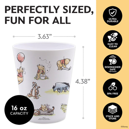 Disney Plastic Cups – 4 Pack 16 oz BPA-Free Stackable Tumblers