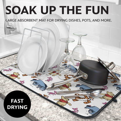 Disney Dish Drying Mats - Absorbent Counter Mat, 2 Pack