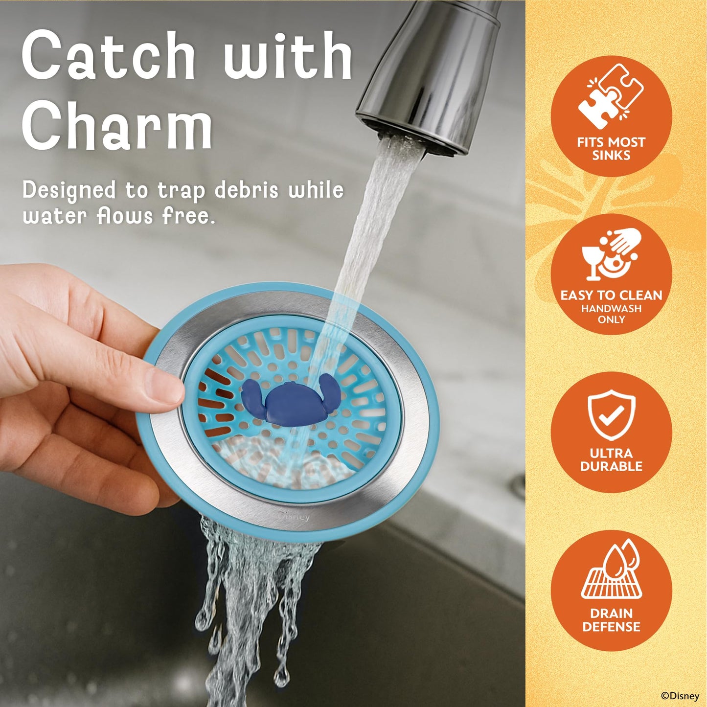 Disney Sink Accessories Set - Strainer, Sponge & Sink Tray