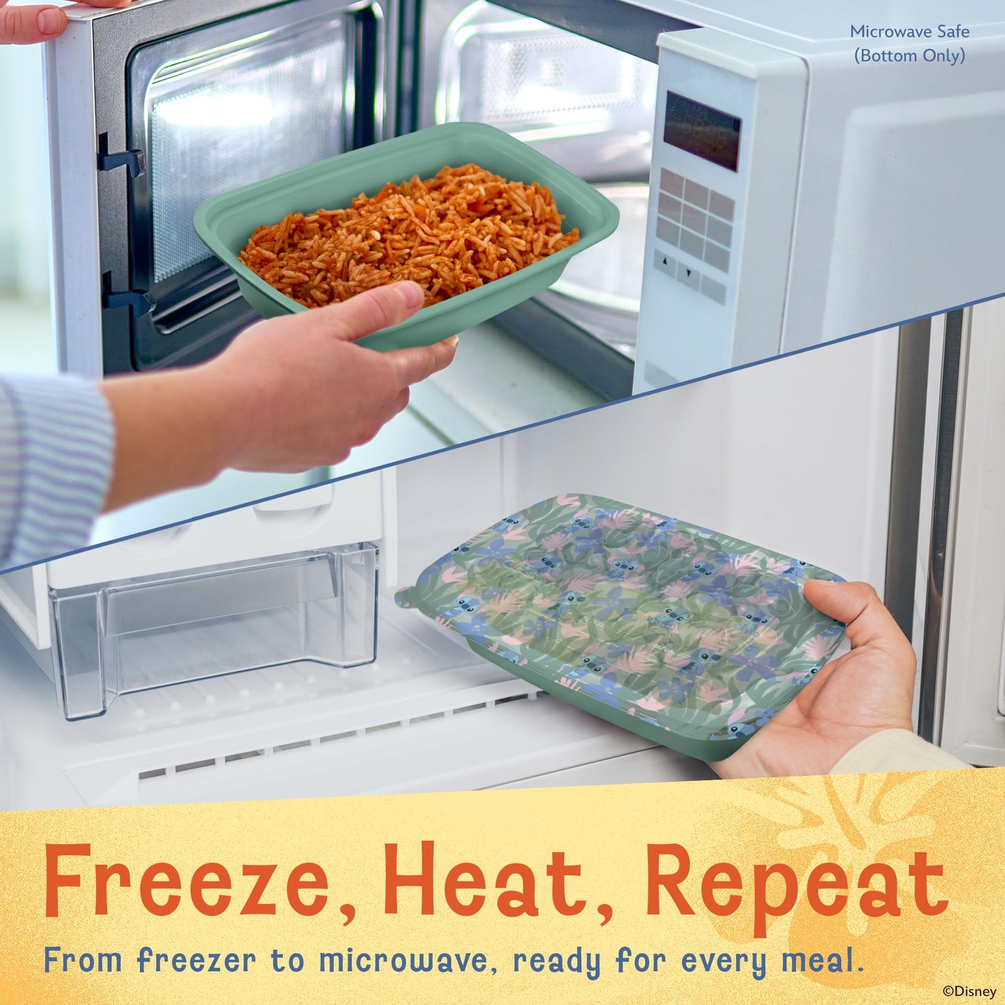 Disney Meal Prep Containers - 20 Piece Reusable Set with Lids