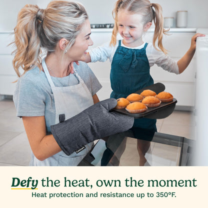 Cuisinart Chambray Oven Mitts - Neoprene Grip, 2 Pack