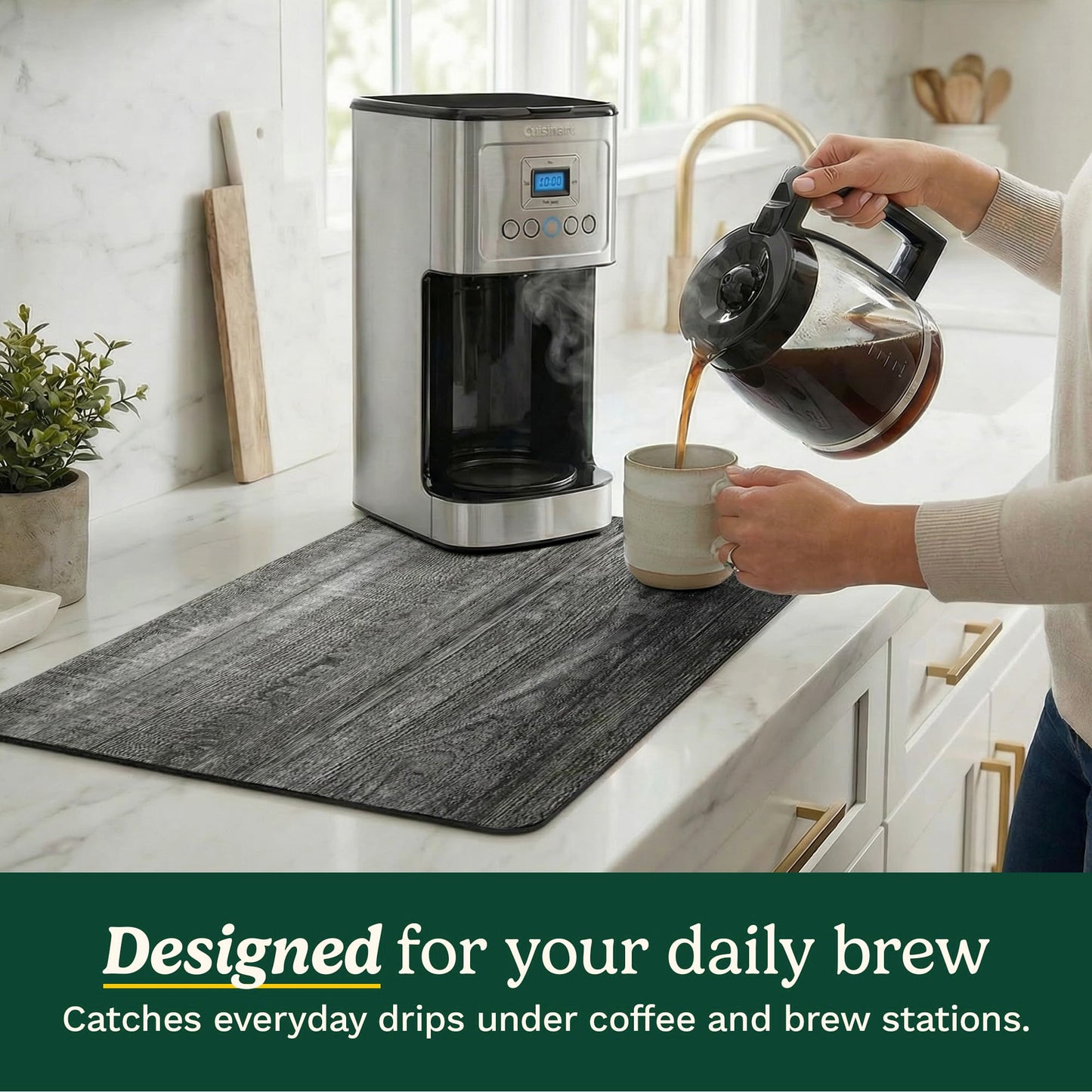 Cuisinart Coffee Bar Mat - Quick-Dry Absorbent, 2 Pack