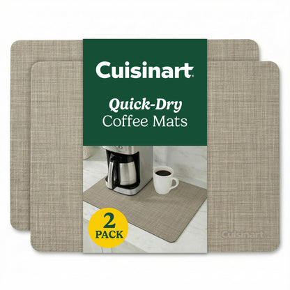 Cuisinart Coffee Bar Mat - Quick-Dry Absorbent, 2 Pack