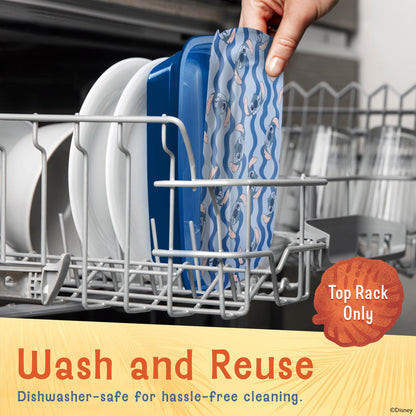 Disney Meal Prep Containers - 20 Piece Reusable Set with Lids