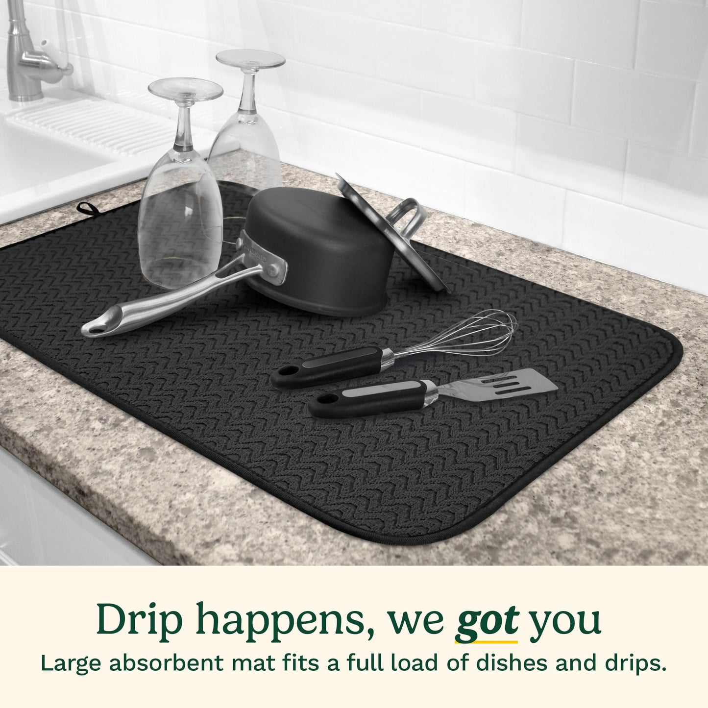 Cuisinart XL Dish Drying Mats - Ultra Absorbent, 2 Pack