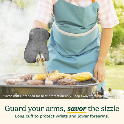 Cuisinart Chambray Oven Mitts - Neoprene Grip, 2 Pack