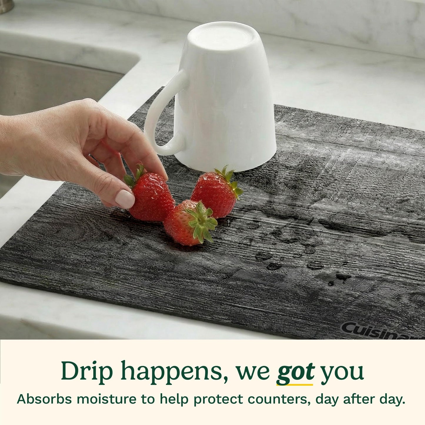 Cuisinart Coffee Bar Mat - Quick-Dry Absorbent, 2 Pack