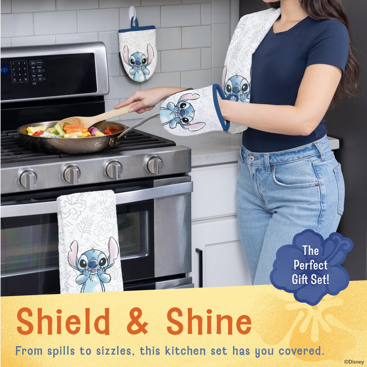 Disney Kitchen Towels & Mini Mitts Set - 4 Piece Bundle