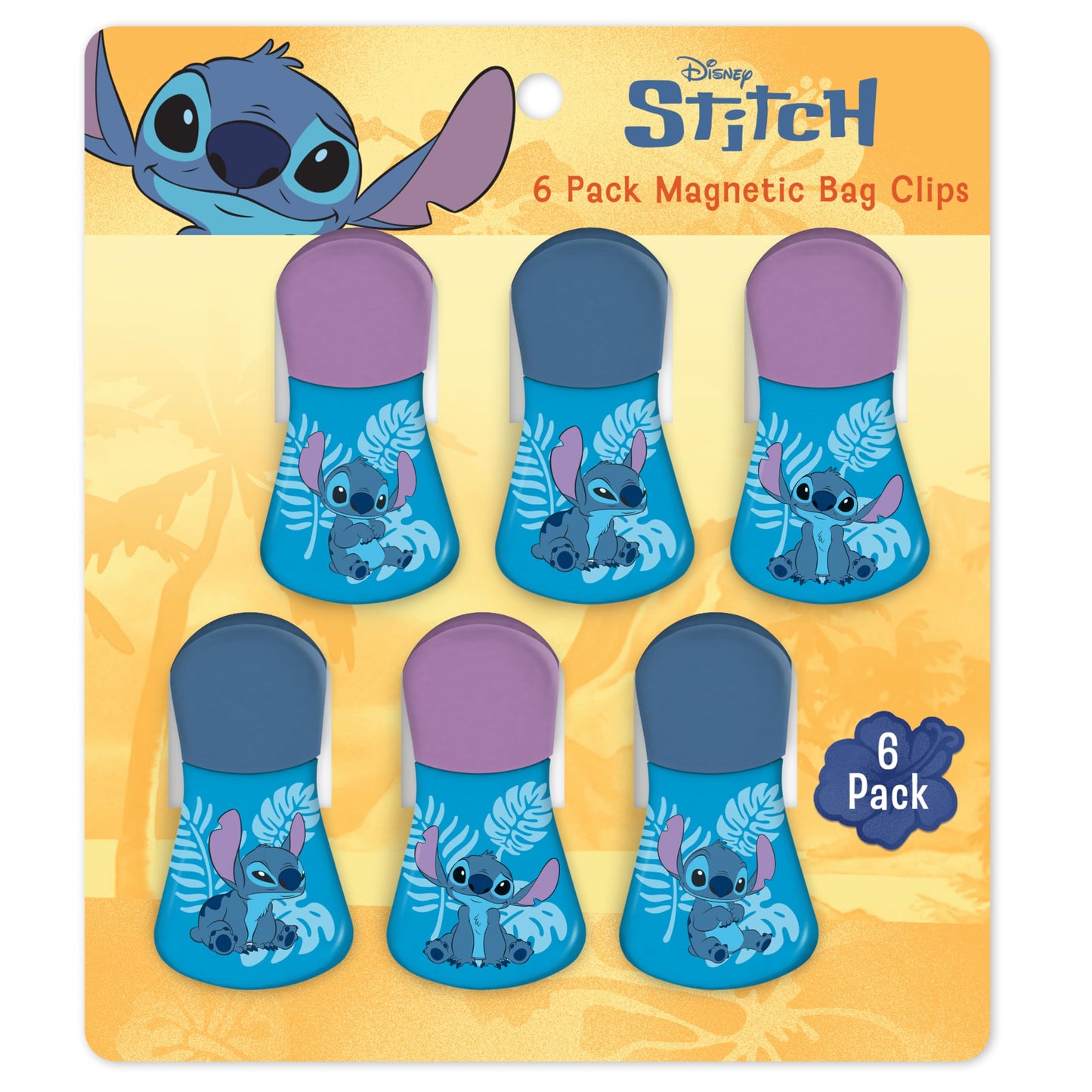 Disney Magnetic Bag Clips – 6 Pack for Pantry & Fridge