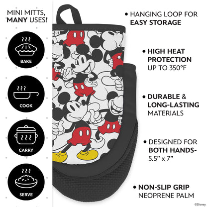 Disney Apron & Mini Oven Mitts Set - 3 Piece Kitchen Bundle