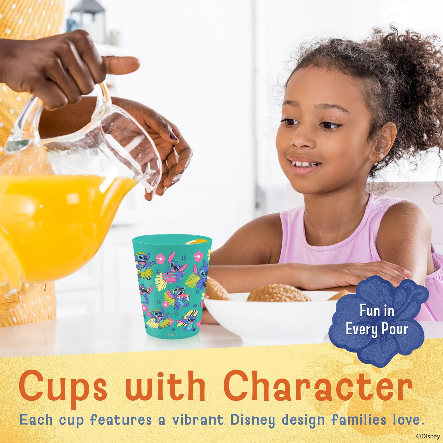 Disney Plastic Cups – 4 Pack 16 oz BPA-Free Stackable Tumblers