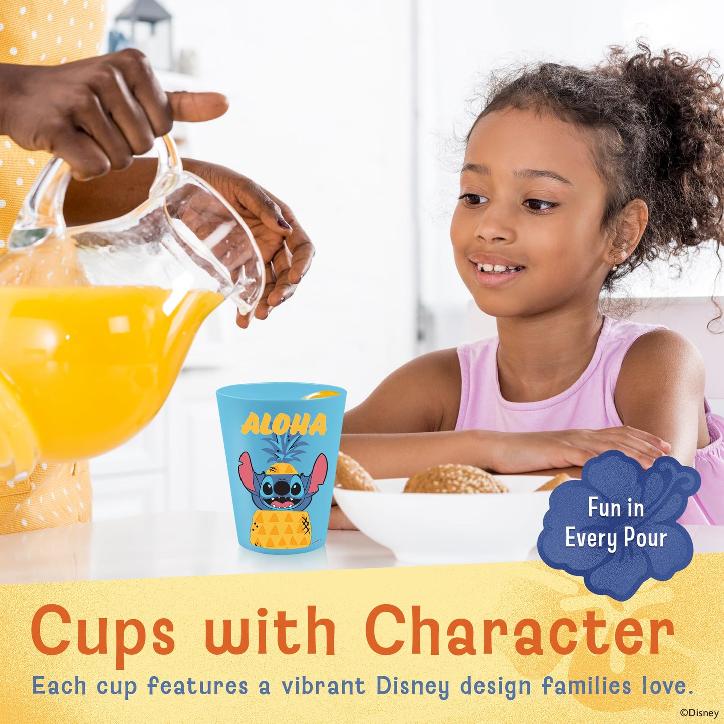 Disney Plastic Cups – 4 Pack 16 oz BPA-Free Stackable Tumblers