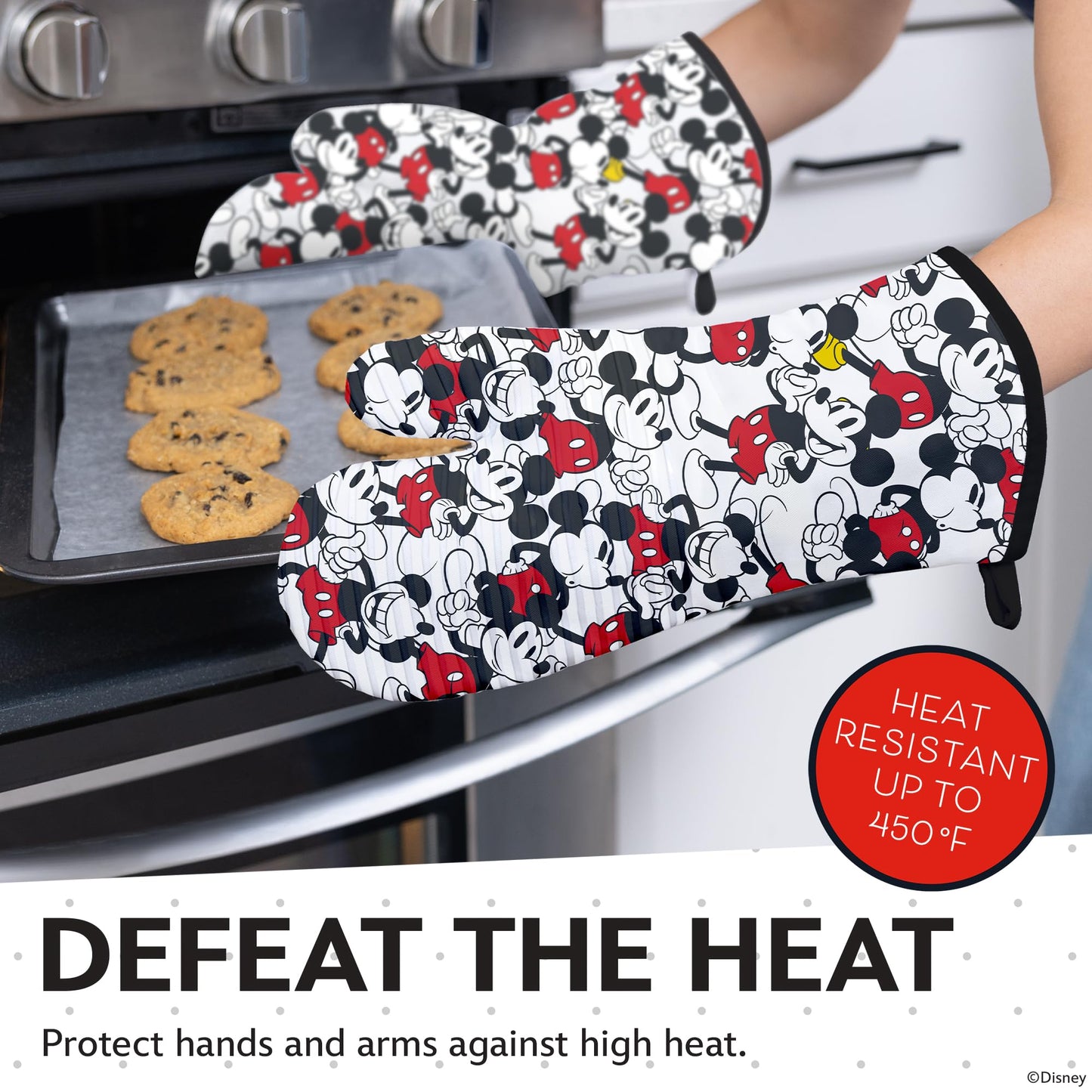 Disney Oven Mitts – Heat Resistant Silicone Grip, 2 Pack