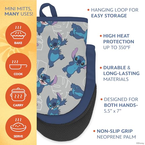 Disney Apron & Mini Oven Mitts Set - 3 Piece Kitchen Bundle