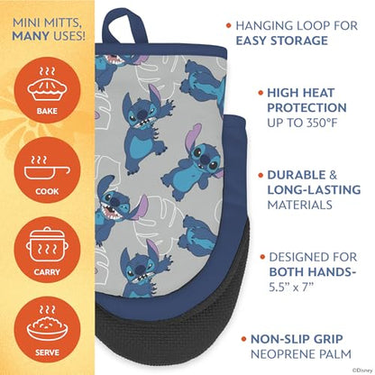 Disney Apron & Mini Oven Mitts Set - 3 Piece Kitchen Bundle