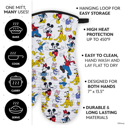 Disney Oven Mitts – Heat Resistant Silicone Grip, 2 Pack