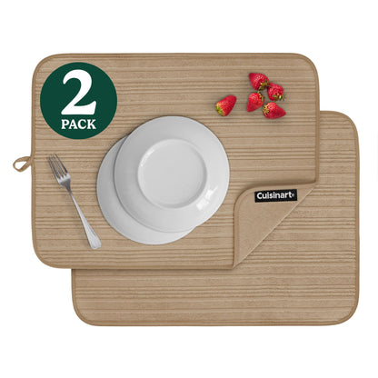 Cuisinart XL Dish Drying Mats - Ultra Absorbent, 2 Pack