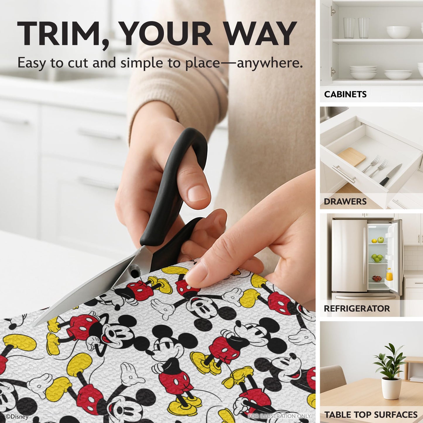 Disney Shelf & Drawer Liner - Non-Slip, No Adhesive