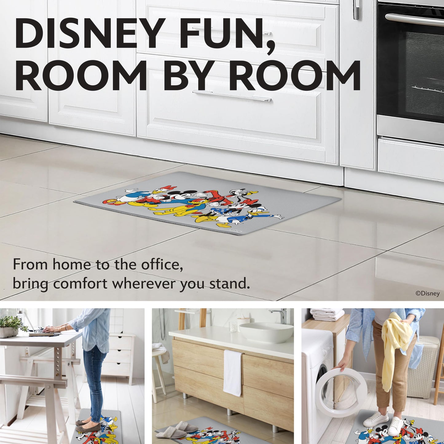 Disney Anti-Fatigue Kitchen Mat - Cushioned, Non-Slip