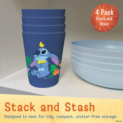 Disney Plastic Cups – 4 Pack 16 oz BPA-Free Stackable Tumblers