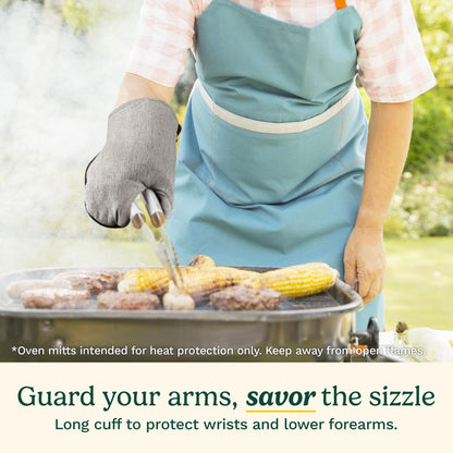 Cuisinart Chambray Oven Mitts - Neoprene Grip, 2 Pack