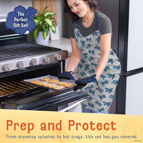 Disney Apron & Mini Oven Mitts Set - 3 Piece Kitchen Bundle
