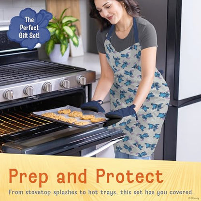 Disney Apron & Mini Oven Mitts Set - 3 Piece Kitchen Bundle