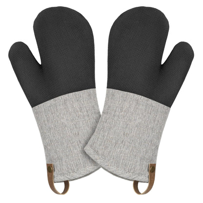 Cuisinart Chambray Oven Mitts - Neoprene Grip, 2 Pack