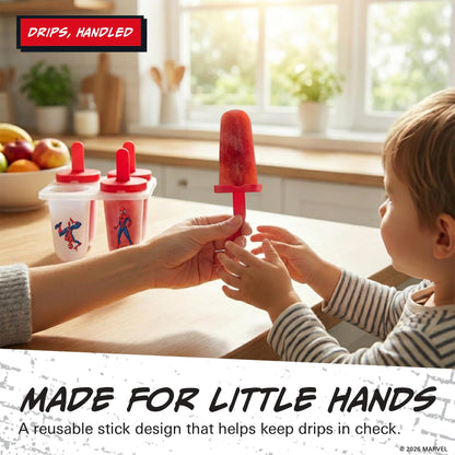 Marvel Spiderman Popsicle Molds - Reusable Ice Pop Mold Set