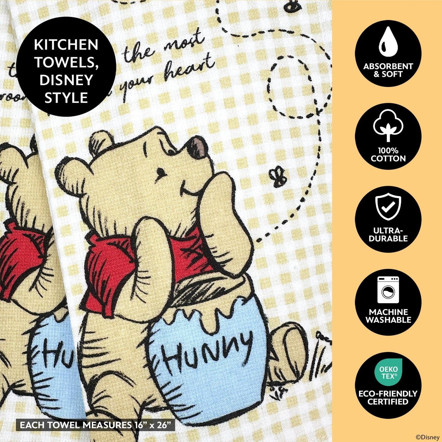 Disney Kitchen Towels & Mini Mitts Set - 4 Piece Bundle