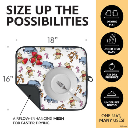 Disney Dish Drying Mats - Absorbent Counter Mat, 2 Pack