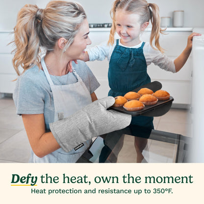 Cuisinart Chambray Oven Mitts - Neoprene Grip, 2 Pack