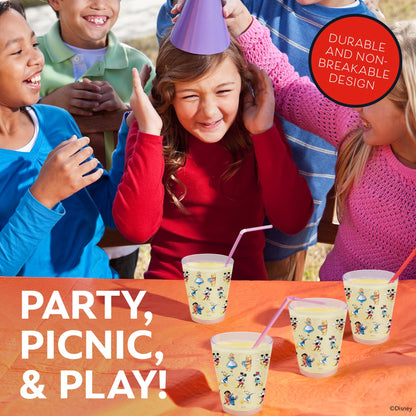 Disney Plastic Cups – 4 Pack 16 oz BPA-Free Stackable Tumblers