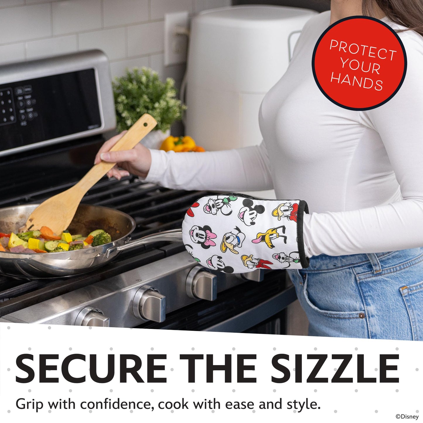 Disney Mini Oven Mitts - Silicone Grip, 2 Pack