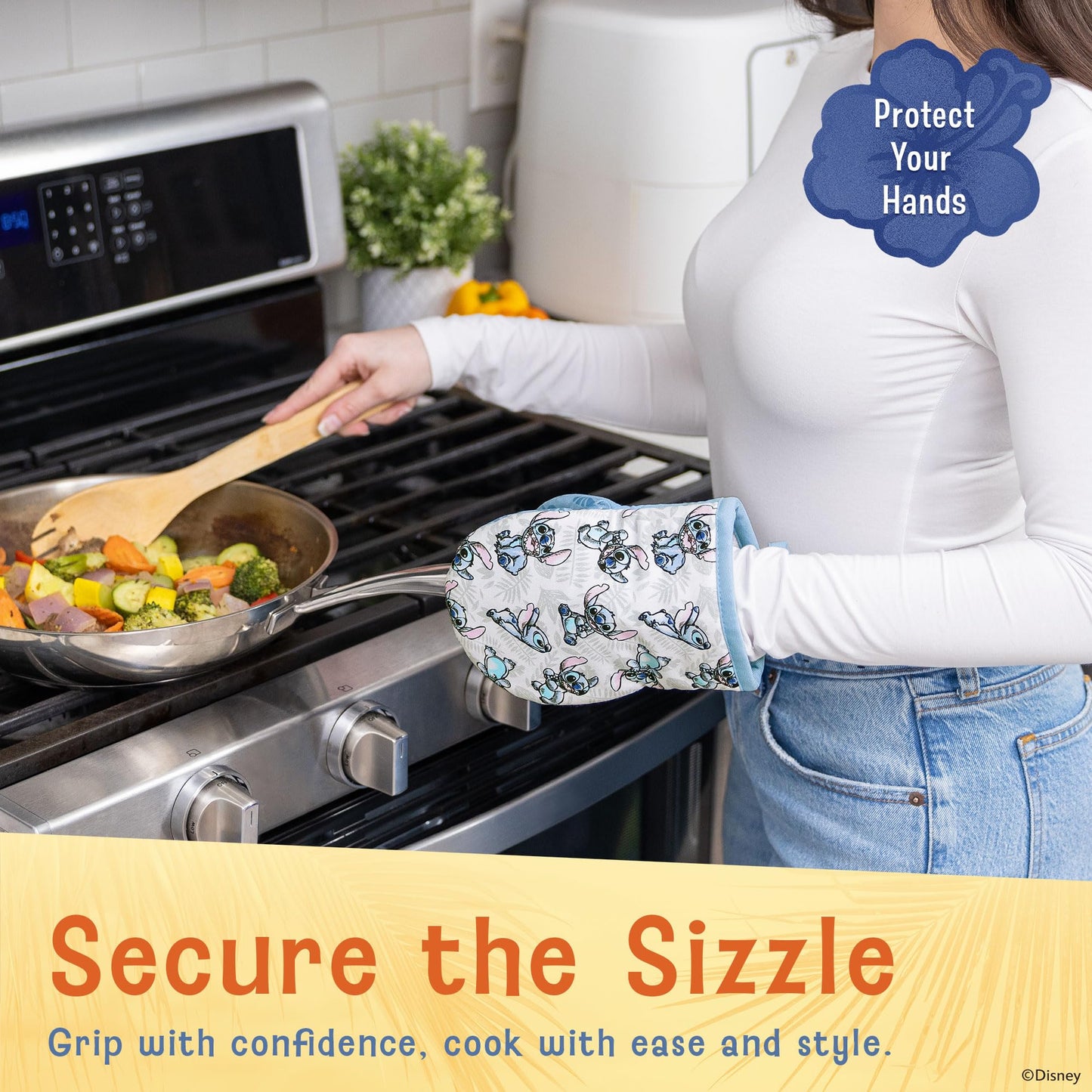 Disney Mini Oven Mitts - Silicone Grip, 2 Pack