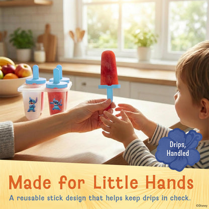 Disney Stitch Popsicle Molds - Reusable Ice Pop Mold Set