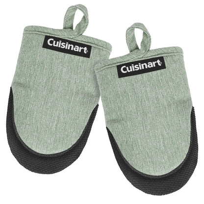 Cuisinart Chambray Mini Oven Mitts - Neoprene Grip, 2 Pack