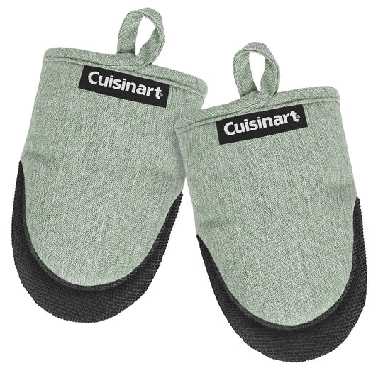 Cuisinart Chambray Mini Oven Mitts - Neoprene Grip, 2 Pack