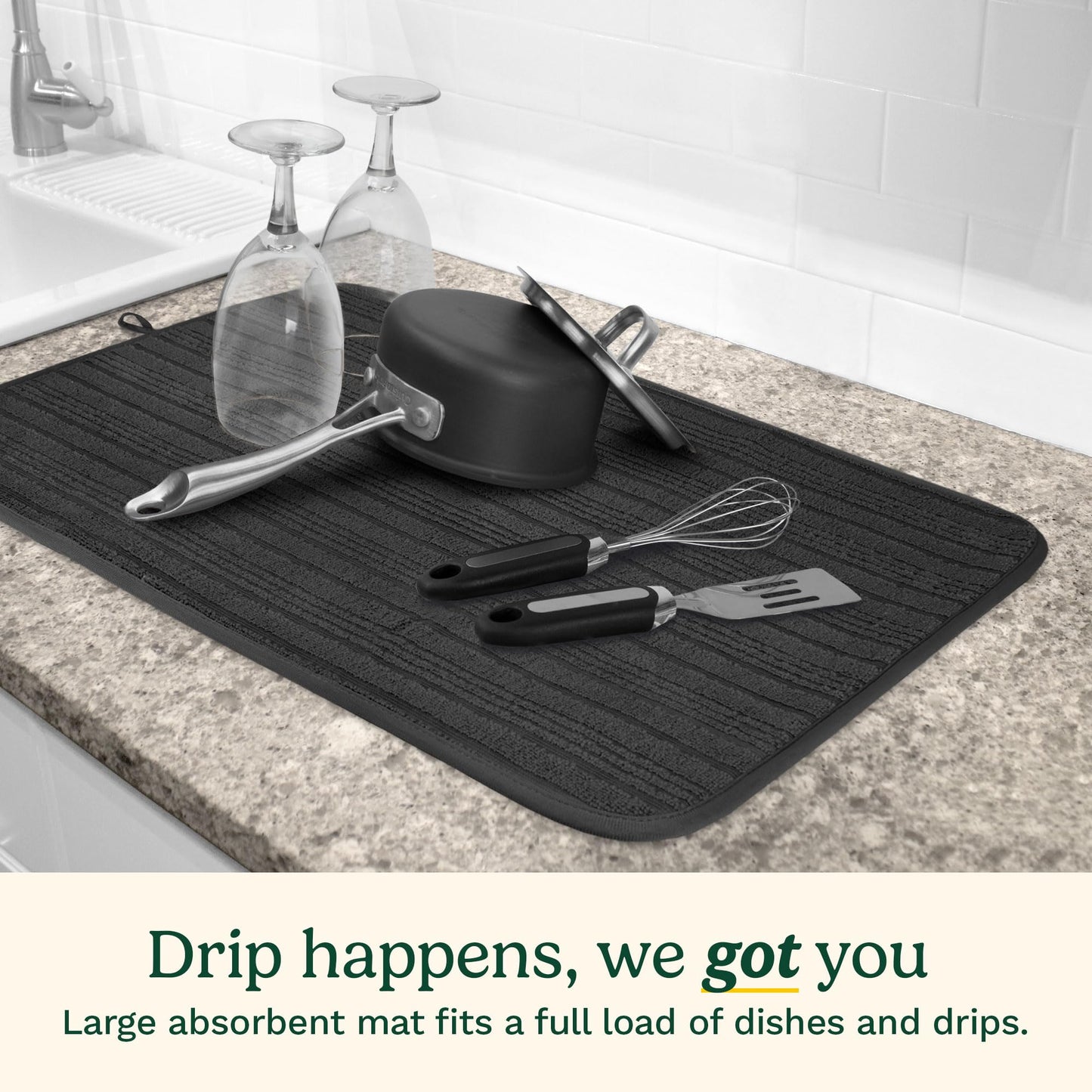 Cuisinart XL Dish Drying Mats - Ultra Absorbent, 2 Pack