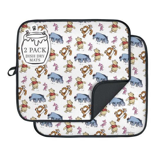 Disney Dish Drying Mats - Absorbent Counter Mat, 2 Pack