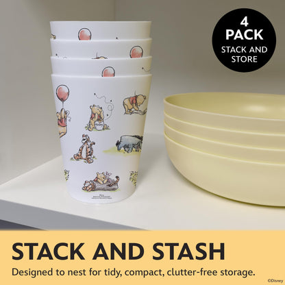 Disney Plastic Cups – 4 Pack 16 oz BPA-Free Stackable Tumblers