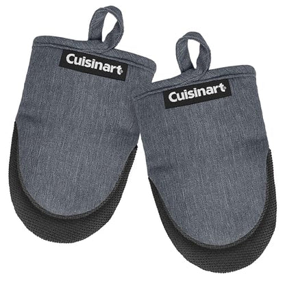Cuisinart Chambray Mini Oven Mitts - Neoprene Grip, 2 Pack