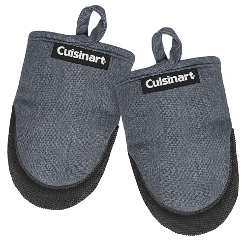 Cuisinart Chambray Mini Oven Mitts - Neoprene Grip, 2 Pack