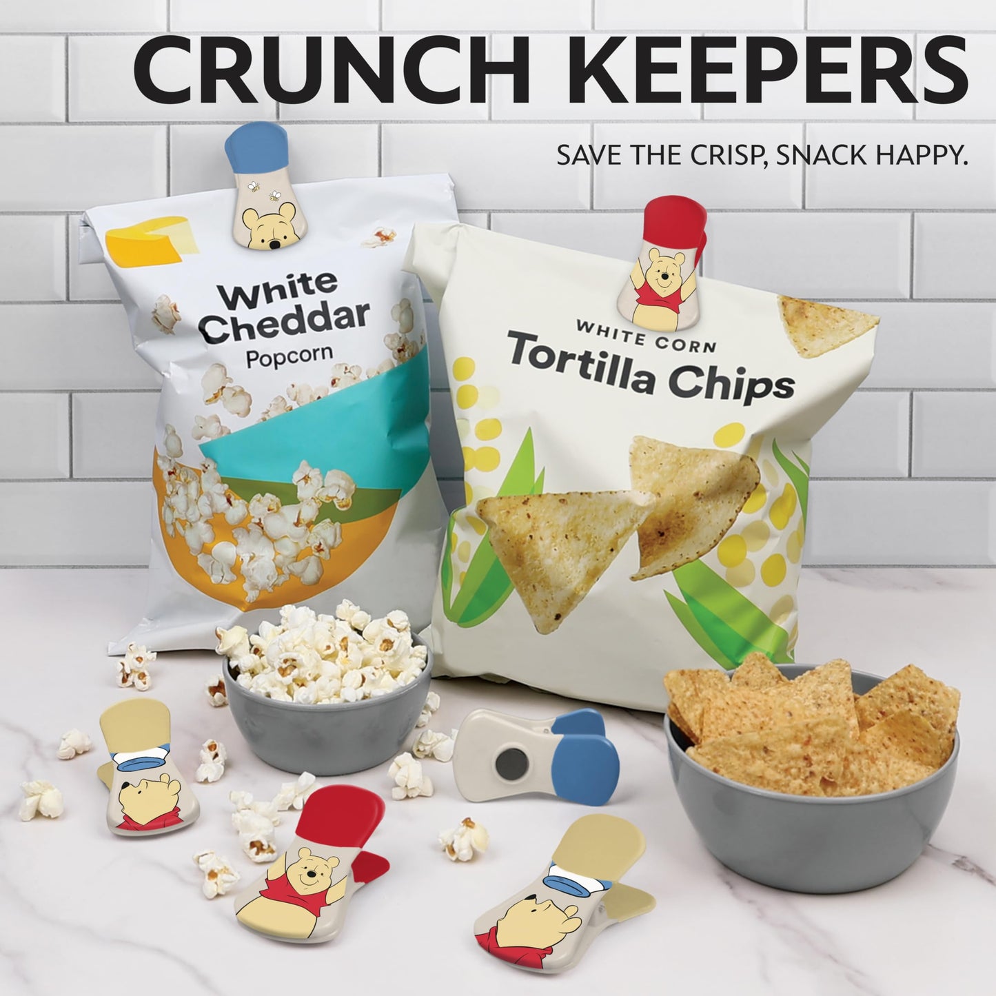 Disney Magnetic Bag Clips – 6 Pack for Pantry & Fridge