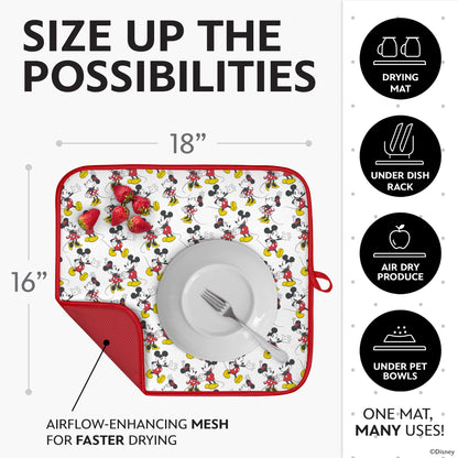 Disney Dish Drying Mats - Absorbent Counter Mat, 2 Pack